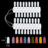Maitys 6 Sets 216 Tips Double Layer Nail Color Display Card, Plastic Nail Polish Sample Display with Chain
