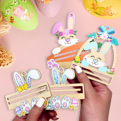 Set 4 of Easter Money Holder, Bunny Money Holders, Bunny Bucks Money Holder, Easter Basket Tag Gift Card, Basket