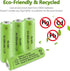 JINTION Solar Rechargeable Ni-MH AA Batteries, 800 mAh, Double A for Solar Lights, 8 Pack