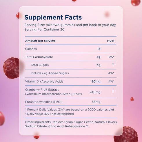 Canary High-Dose Hero for Women - 60 Gummies for Urinary Tract Health, Delicious Natural Cranberry Flavor