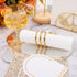 DaYammi 100 PCS Disposable White Napkins, 13" x 13" Soft Absorbent Linen Feel Cocktail Napkins for Bathroom Party