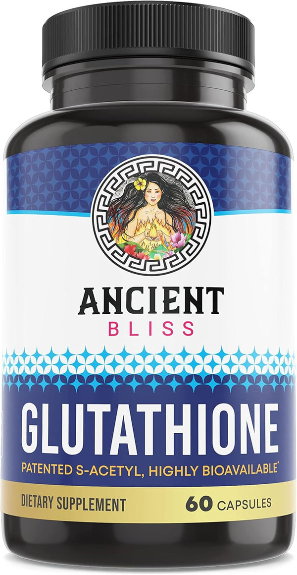 Ancient Bliss S-Acetyl Glutathione Supplement - Cellular Antioxidant & Immune Support for Men & Women, 60 Capsules