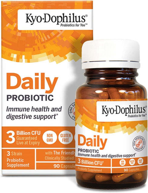 Kyo-Dophilus Daily Probiotic, 90 Capsules, Immune & Digestive Support (Packaging may vary)