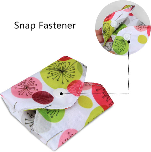 Teamoy 10pcs Reusable Cloth Panty Liners, Washable Sanitary Pads with Wet Bag, 11 Piece Set (Country Style)