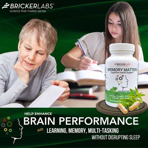 Brain Aid Memory Matters Cognitive Support Supplement, Natural Nootropic with Neumentix Spearmint Extract, 90 Ct