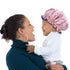Kids Satin Bonnet Sleeping Cap - Adjustable Silky Bonnet, Double Layered Reversible Hair Bonnet for Toddler Child Baby
