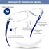 AQWANO Clear Frame Reading Glasses, Blue Light Blocking Computer Rimless Readers, Anti Glare Filter, Lightweight for