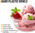 Qeirudu 12 oz Hard Plastic Bowls, 50 Pack Disposable Clear Plastic Salad Bowls for Ice Creams, Desserts, Fruits,