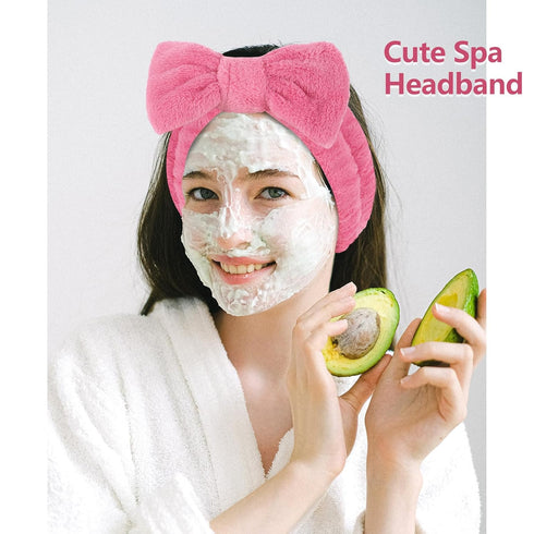 Ondder 8 Pcs Spa Headband Makeup Headband, Fuzzy Terry Cloth Face Wash Headband for Women