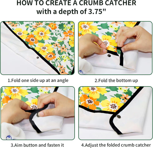 MMonDod 3 pcs Adult Bibs for Women, Reusable Waterproof Adult Bib, Clothing Protector With Crumb Catcher, Feeding