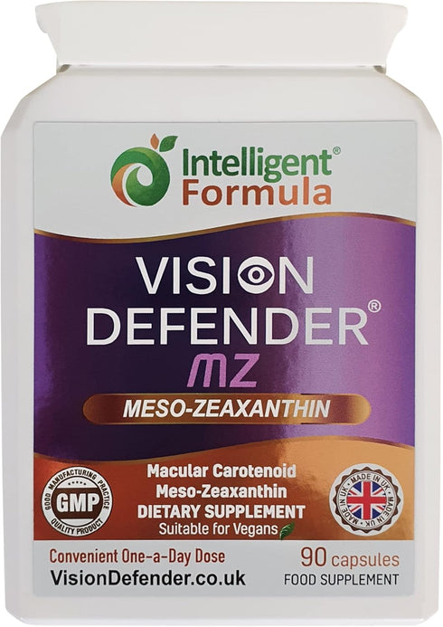 Vision Defender Meso Zeaxanthin - Vegan Eye Supplement MZ, 90 capsules for Ocular Health & Eye Care