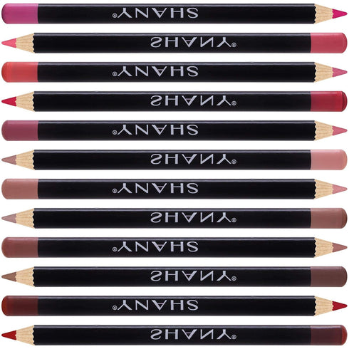 SHANY Dreamy Dozen Matte Lip Liner Set, Vegan Long-Lasting Professional Velvet Pencils, Pack of 12