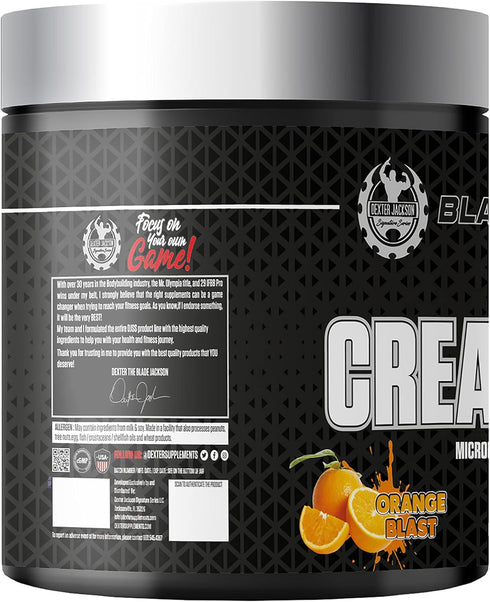 Dexter Jackson Black Series Creatine Hcl | 1500mg, 300g (150 Servings, Orange Blast)