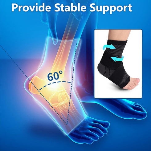 Foot Brace for Sprained Ankle, Ankle Support for Women & Men, Stability Achilles Tendonitis Brace for Plantar Fasciitis