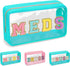 Clear Letter Patch Medicine Bag, Waterproof Cosmetic Makeup Bag for Women, Green, MEDS