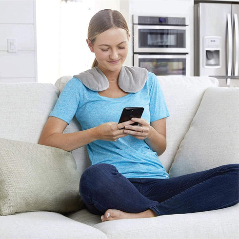 Carex Lavender Neck Wrap Microwavable for Stress Relief - Weighted Heating Pad for Neck and Shoulders