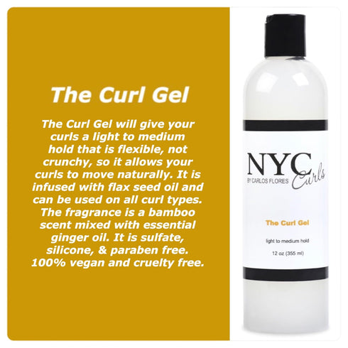 NYC Curls The Curl Gel | Flexible Light to Medium Hold with Flax Seed for Curly, Coily, & Wavy Hair