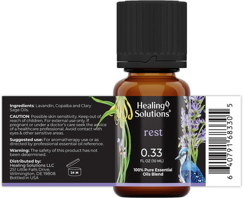 Healing Solutions Rest Blend Essential Oil - 0.33 Fluid Ounces