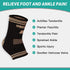 Ankle Brace for Men and Women, Copper Infused Compression Sleeve for Sprained Ankle, Plantar Fasciitis, Foot Pain Relief