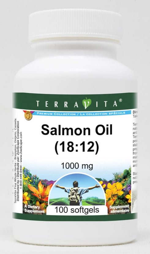 Terravita Salmon Oil (18:12) - 1000 mg (100 softgels, ZIN: 427995)