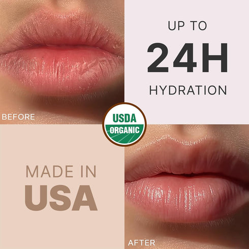 USDA Organic Peppermint Lip Balm, USA Made with Natural Ingredients, Chapstick for Dry Lips, Hydrating Gifts