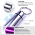 5 Pack Aluminum Keychain Medication Pill Box, Waterproof Mini Travel Pill Boxes for Medicine Vitamin Holder