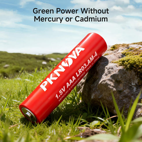 PKNOVA 1.5V 24 Pack LR03 AAA Battery, Triple A Battery Alkaline for Household and Electronic Devices - Battery