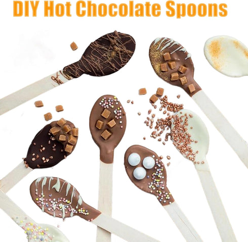 100PCS Disposable Wooden Spoons, 6.3 Inch Compostable Utensils, Biodegradable Bamboo Spoons for Parties, Camping