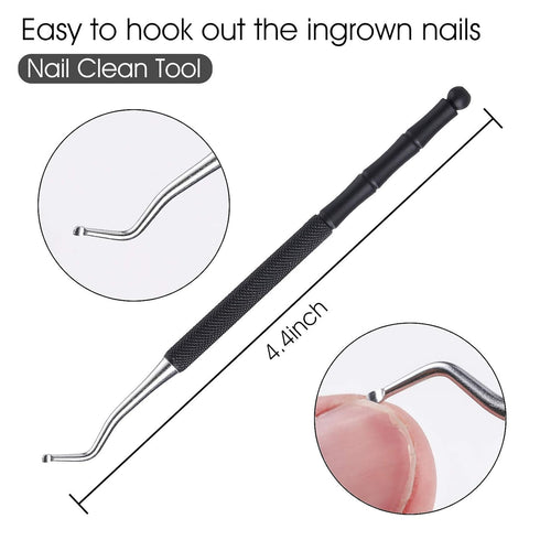 Oneleaf Toenail Clipper Set for Thick and Ingrown Toenails with Toenail Cleaner/Lifter - Premium Professional Stainless