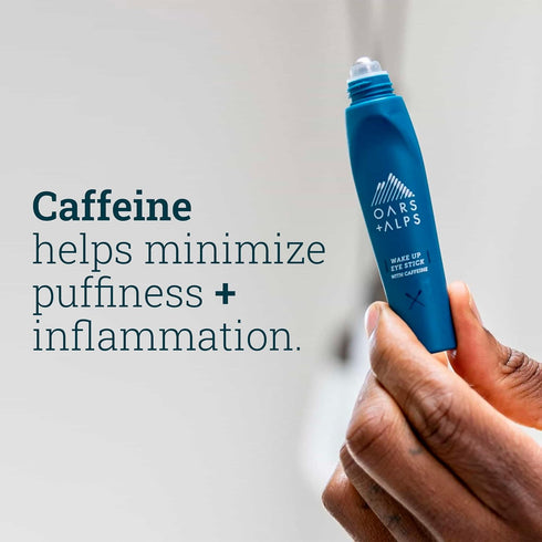 Oars + Alps Wake Up Eye Roller and Eye Depuffer, 0.5 Oz, Dermatologist Tested Skin Care with Caffeine and Aloe Vera