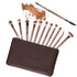 Z'OREYA Eye Makeup Brushes, 12 Pcs Professional Brush Set with Carrying Bag, Champagne Gold