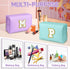 Personalized Birthday Gifts for Women, Preppy Patch Makeup Bag, Travel Organizer, Purple L