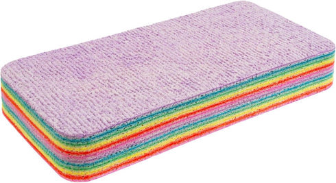 Eurow 12-Layer Microfiber Sponge Block for Cleaning & Drying, Multi-Color