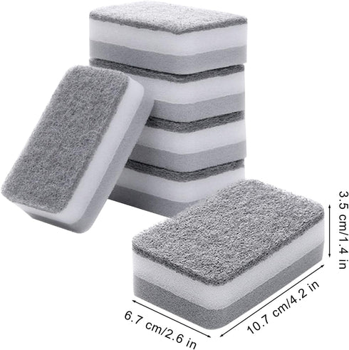 Individually Wrapped 20 Pack Kitchen Dishwashing Sponge Bulk, Non Scratch Scouring Pad