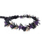 MOSTORY Handmade Black Flower Headpiece, Adjustable Gothic Circlet, Elf Floral Crown for Renaissance Halloween Cosplay