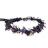 MOSTORY Handmade Black Flower Headpiece, Adjustable Gothic Circlet, Elf Floral Crown for Renaissance Halloween Cosplay