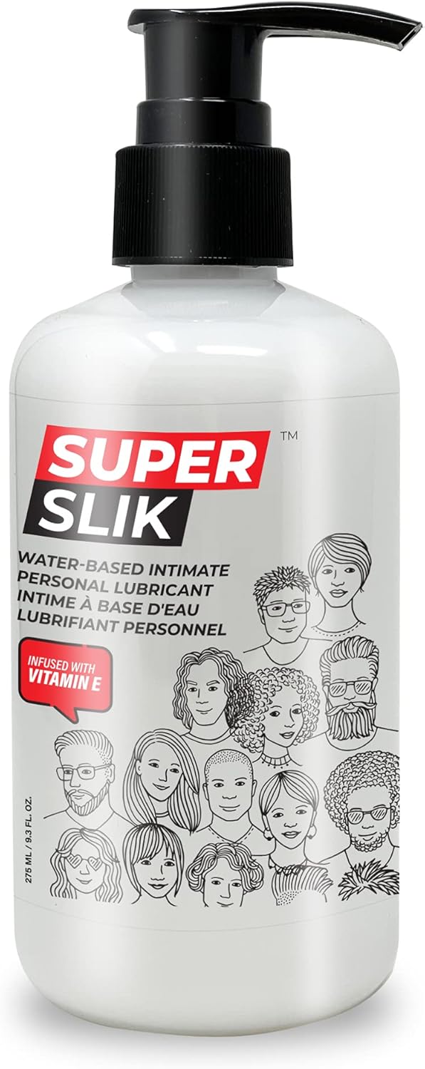 Super Slik White Lube,Thick Creamy Water-Based Lubricant for Privacy - 275mL