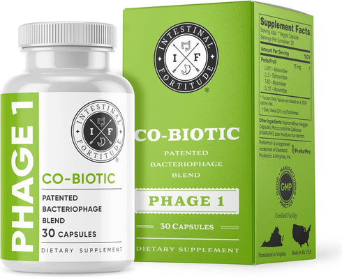 Phage 1 - Ultimate Gut Health Supplement, Total Restore Intestinal Defense, Patented Bacteriophage Blend for Digestive