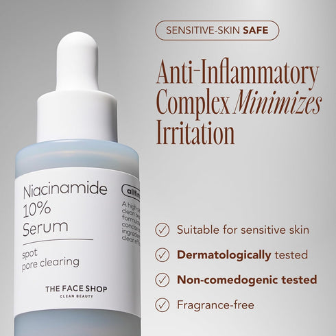 The Face Shop Alltimate Niacinamide 10% Serum for Face with Caffeine & Peptide - Korean Skin Care for Oil Control &