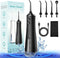 Cordless Water Dental Flosser for Teeth Cleaning, 4 Modes Oral Irrigator, 300ML Rechargeable, IPX7 Waterproof