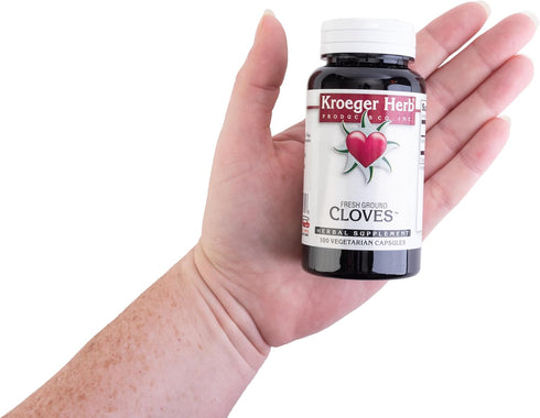Kroeger Herb Cloves - Natural Antioxidant, Liver Health, Digestive Supplement - Vegetarian, Non-GMO, 100 Capsules