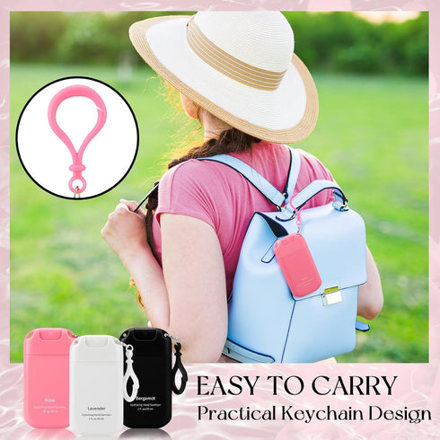 Set 3 1 oz of Power Mist Hydrating Hand Sanitizer Spray Bulk with Keychain Travel Size Refreshing Hand Sanitizer Fl.