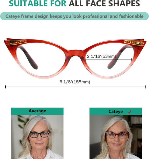 Eyekepper Striped Reading Glasses (3 Pairs) for Men, Spring Hinge, Sunshine Readers (+2.50, Black/Red/Grey Lens)