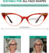 Eyekepper Striped Reading Glasses (3 Pairs) for Men, Spring Hinge, Sunshine Readers (+2.50, Black/Red/Grey Lens)