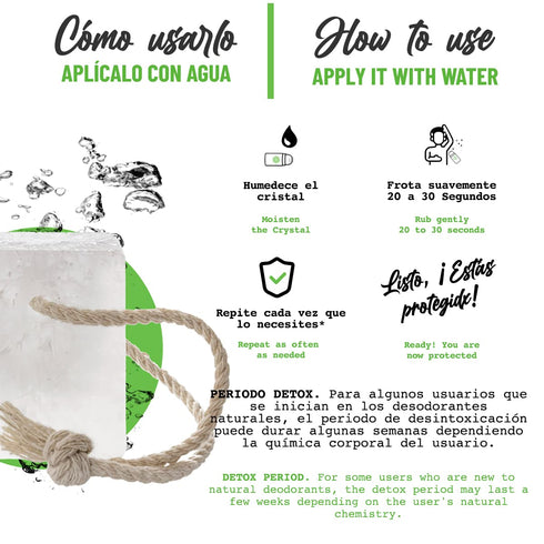 Vital Green Potassium Alum Crystal Block for Shaving - 3.18 oz / 90 g Alum Bar for Irritation Relief (2 Units)