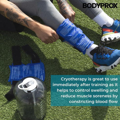 BODYPROX Shin Splint Ice Pack 2 Pack - Reusable Cold and Hot Wrap for Shin Splints Pain Relief, Flexible Ice Pack for