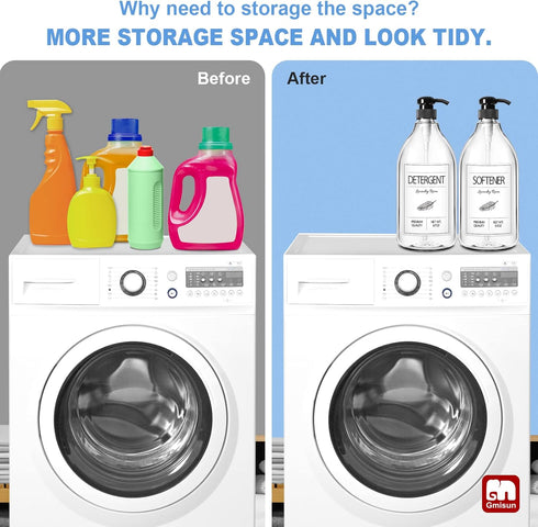 GMISUN Laundry Detergent Dispenser, 2 Pack Liquid Soap Dispenser, 67oz Storage Container
