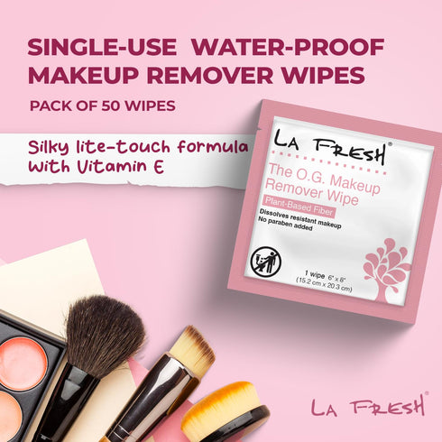 La Fresh Makeup Removal Facial Cleansing Wipes, Waterproof, 50 Count, Skin Care Travel Essentials