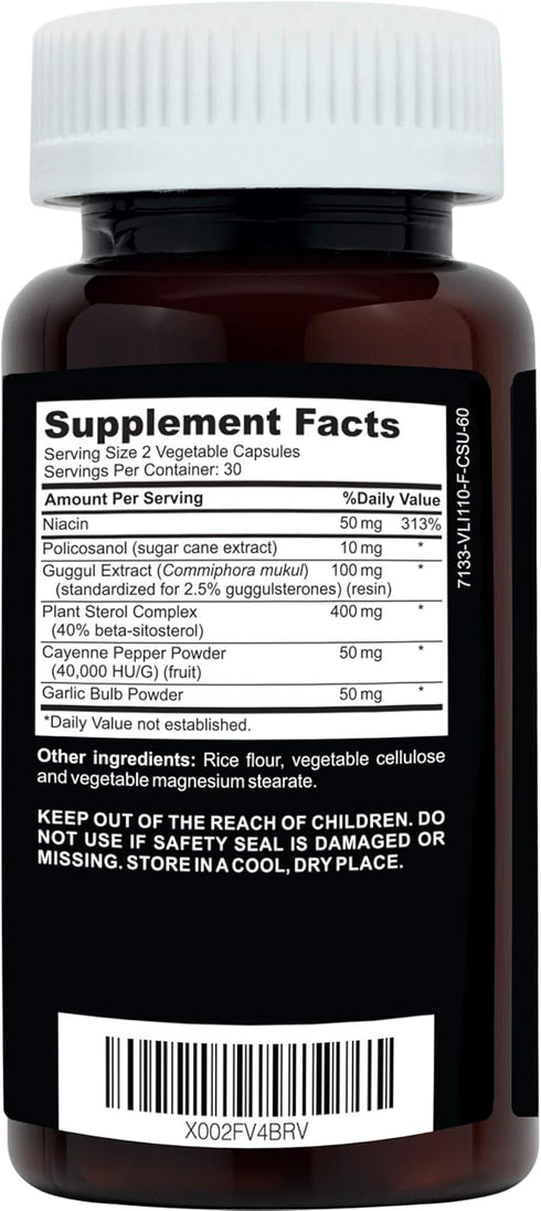 Clinical Daily Cholesterol Care Supplement - Vegan Plant Sterols for Cholesterol Support, 60 Capsules