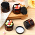 Patelai 4 Pieces Round Clear Plastic Jars with Lids, Leak Proof Containers for Travel Storage & Beauty Products (Amber,
